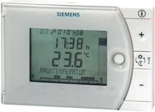 SIEMENS REV34-XA ROOM THERMOSTAT WITH 3-POSITION CONTROL AND 7-DAY TIME SWITCH BATTERIES HEATING AND COOLING 