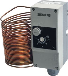 SIEMENS QAF65.6M-J VORSTBEVEILIGINGSTHERMOSTAAT 2-PUNTS CAPILLAIR 6000 MM-10..+15 °C HANDRESET