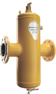 SPIROTECH SPIROCOMBI LUCHT-EN VUILAFSCHEIDER MET MAGNEET EN FLENSAANSLUITING DN50 MAX. 110°C 10 BAR