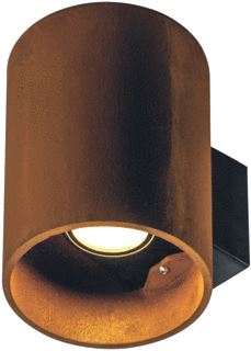 SLV RUSTY UP/DOWN WL OUTDOOR LED WANDOPBOUWARMATUUR ROND ROEST CCT-SWITCH 3000/4000 K 