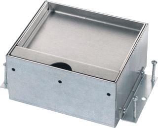 OCS SERVICEBOX 3.0 2X 230V RVS DEKSEL MET 15MM INLEGDIEPTE ZONDER OPLEGRAND