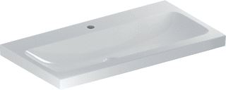 GEBERIT ICON LIGHT WASTAFEL 90X48CM MET KRAANGAT EN ZONDER OVERLOOP KERATECT/WIT 