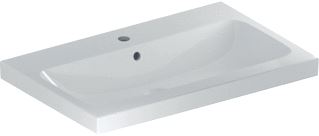 GEBERIT ICON LIGHT OPZET WASTAFEL KRAANGAT MIDDEN HXBXD 160X750X480MM WIT