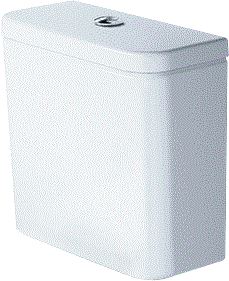 DURAVIT NO.1 RESERVOIR MET BINNENWERK AANSLUITING LINKS 35.5X39X17CM HOOGGLANS WIT 