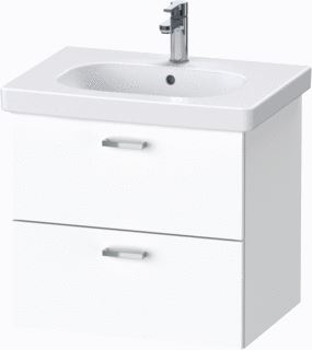 DURAVIT XBASE WASTAFELONDERBOUWKAST MET 2 LADEN 60X56X45.8CM MAT WIT 