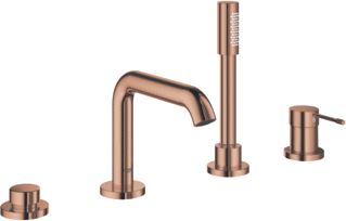 GROHE ESSENCE NEW BADRANDCOMBINATIE INBOUW + AFBOUW EENGREEPS 4-GATS MET OMSTELINRICHTING 197MM VOORSPRONG UITLOOP WARM SUNSET 