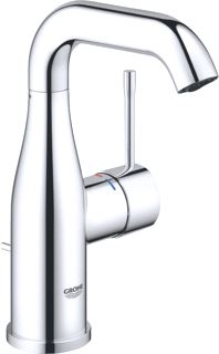 GROHE ESSENCE NEW WASTAFELMENGKRAAN M-SIZE TREKWASTE EENGREEPS 1-GATS 193MM HOOGTE 114MM UITLOOP HOOG DRAAIBAAR CHROOM 