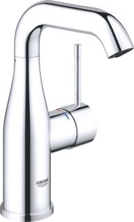 GROHE ESSENCE NEW WASTAFELMENGKRAAN M-SIZE EENGREEPS 1-GATS 193MM HOOGTE GLAD 114MM UITLOOP HOOG DRAAIBAAR CHROOM 