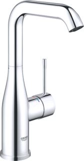 GROHE ESSENCE NEW WASTAFELMENGKRAAN L-SIZE EENGREEPS 1-GATS 244MM HOOGTE GLAD 127MM UITLOOP HOOG DRAAIBAAR CHROOM 