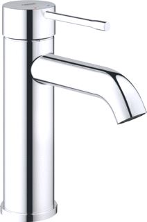 GROHE ESSENCE NEW WASTAFELMENGKRAAN S-SIZE EENGREEPS 1-GATS 174MM HOOGTE GLAD 116MM UITLOOP VAST CHROOM 