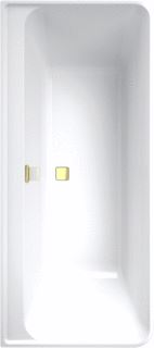 VILLEROY & BOCH COLLARO INBOUW DUOBAD ACRYL BACK TO WALL 180X80X47CM ZONDER POTEN GOLD/WIT ALPINE 