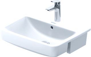 DURAVIT NO.1 INBOUWWASTAFEL 55X46X17CM HALFIINBOUW HOOGGLANS WIT 