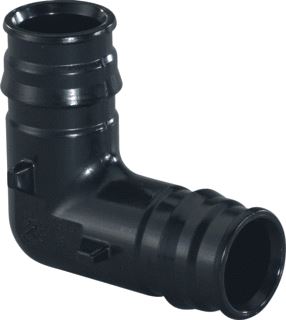UPONOR QUICK & EASY FITTING KNIE 1-DELIG HOEK 90GRADEN AANSLUITING 1: 40MM KNELRING AANSLUITING 2: 40MM KNELRING 