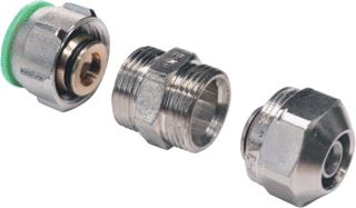 UPONOR S-PRESS FITTING RECHT HOEK 0GRADEN AANSLUITING 1: 16MM EUROCONUS AANSLUITING 2: 16MM KNELRING 