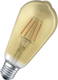 LEDVANCE LEDVANCE SMART+WIFI LED-LAMP 6W 680LM 2400K CRI80 PEER E27 HELDER DIMBAAR GOUD IP20 XL 64X143MM 