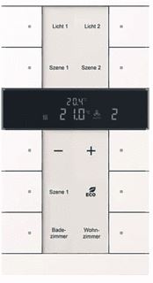 ABB BUSCH JAEGER RUIMTETEMPERATUURREGELAAR BUSSYSTEEM ABB I-BUS KNX HVAC-SENSOR-SLAVE KNX CLIMAECO WIT 10F CE 