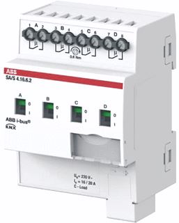 ABB BUSCH JAEGER SCHAKELACTOR BUSSYSTEEM ABB I-BUS KNX SCHAKEL AKTOR PROFESSIONEEL KNX 4-VOUDIG 16 AMPERE ENERGIEFUNCTIE 