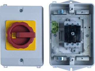 ASN SONTHEIMER RLO16/3PM-D1/Z33-GB/EMC EMC WERKSCHAKELAAR 16A 3 POLIG OPBOUW IP65 ROOD/ GEEL 