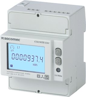 SOCOMEC COUNTIS E44 V2 DRIEFASE KWH-METER INDIRECT 0-6000/5A MODBUS MID 