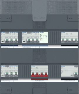 ATTEMA INSTALLATIEKAST 3-FASE 6 GROEPEN 4 ALS HS 40A 4P 36-MOD 3F-KOOK BELTRAFO IP20 HXBXD 390X330X110MM 