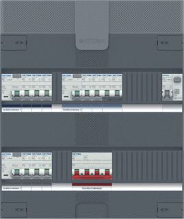 ATTEMA INSTALLATIEKAST 3-FASE 8 GROEPEN 3 ALS HS 40A 4P 36-MOD 1F-KOOK IP20 HXBXD 390X330X110MM 