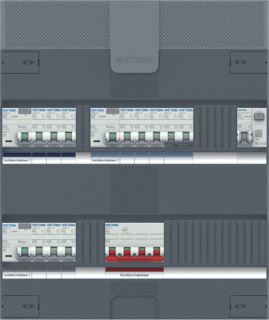 ATTEMA INSTALLATIEKAST 3-FASE 9 GROEPEN 3 ALS HS 40A 4P 36-MOD 1F-KOOK IP20 HXBXD 390X330X110MM