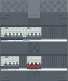 ATTEMA INSTALLATIEKAST 3-FASE 10 GROEPEN 3 ALS HS 40A 4P 36-MOD IP20 HXBXD 390X330X110MM