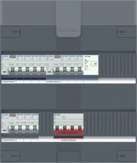 ATTEMA INSTALLATIEKAST 3-FASE 10 GROEPEN 3 ALS HS 40A 4P 36-MOD BELTRAFO IP20 HXBXD 390X330X110MM