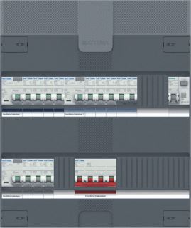 ATTEMA INSTALLATIEKAST 3-FASE 10 GROEPEN 3 ALS HS 40A 4P 36-MOD 1F-KOOK IP20 HXBXD 390X330X110MM