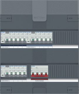 ATTEMA INSTALLATIEKAST 3-FASE 12 GROEPEN 3 ALS HS 40A 4P 36-MOD IP20 HXBXD 390X330X110MM