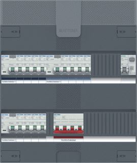 ATTEMA INSTALLATIEKAST 3-FASE 12 GROEPEN 3 ALS HS 40A 4P 36-MOD IP20 HXBXD 390X330X110MM