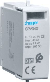 HAGER STEEKELEMENT T2 1P PV +/ VOOR SPV340 