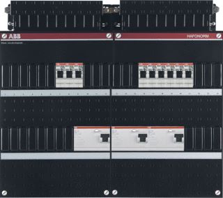 ABB INSTALLATIEKAST PV 3-FASE 1 HS 40A 4P 3 ALS 63A 4P 30 MA 1 AARDLEK AUT. B16 3P+N 30 MA 1