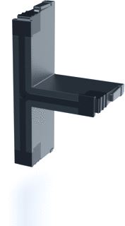 CONTACLIP INVOERPLAAT RECHT KUNSTSTOF IP66 HXBXD 17.7X45X25MM ZWART 