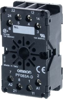OMRON PF083A-D RELAISVOET 8P 10A/250V AANSLUITING DIN-RAIL-/OPBOUWMONTAGE 8-POLIG SCHROEFAANSLUITINGEN (KLEM)