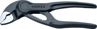 KNIPEX COBRA XS PIJP-EN WATERPOMPTANG RUWE OPPERVLAKKEN MET RELIEF GRIJS GEATRAMENTEERD GEPOLIJST 100 MM 