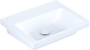 VILLEROY & BOCH SUBWAY 3.0 WASTAFEL 550X440MM. ZONDER KRAANGAT ZONDER OVERLOOP. STONE WHITE C+