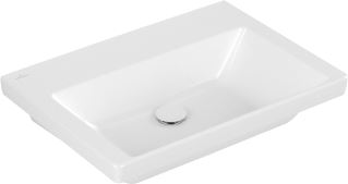 VILLEROY & BOCH SUBWAY 3.0 MEUBELWASTAFEL 650X470MM. ZONDER KRAANGAT ZONDER OVERLOOP. WIT ALPIN