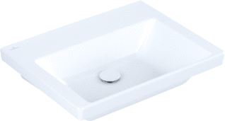 VILLEROY & BOCH SUBWAY 3.0 MEUBELWASTAFEL 600X470MM ONDERKANT GESLEPEN ZONDER KRAANGAT ZONDER OVERLOOP. WIT ALPIN