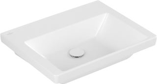 VILLEROY & BOCH SUBWAY 3.0 MEUBELWASTAFEL 600X470MM ONDERKANT GESLEPEN ZONDER KRAANGAT ZONDER OVERLOOP. STONE WHITE C+