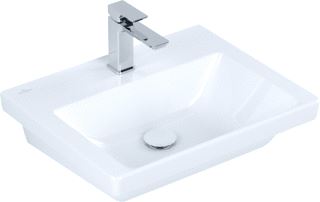 VILLEROY & BOCH MEUBELWASTAFEL 550X440 MM ZONDER OVERLOOP MET KRAANGAT ALPINE WIT