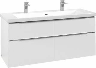 VILLEROY & BOCH WASTAFELONDERKAST SUBWAY 3.0 VOOR ENKELE WASTAFEL MET LED-VERLICHTING 127,2X47,8X57,6CM PURE WHITE/MONOCHROOM 