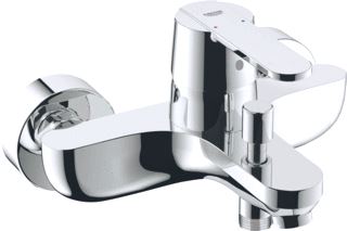 GROHE GET BADMENGKRAAN WAND EENGREEPS 2-GATS OMSTELINRICHTING 150+/-15MM HART 164MM UITLOOP VAST CHROOM