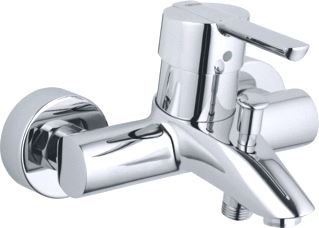 GROHE FEEL BADMENGKRAAN WAND EENGREEPS 2-GATS OMSTELINRICHTING 150+/-15MM HART 153MM UITLOOP VAST CHROOM