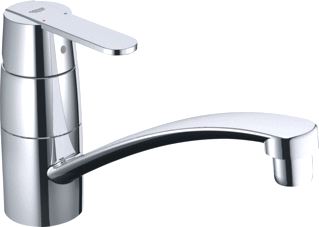 GROHE GET KEUKENMENGKRAAN BLAD/KRAANGAT EENGREEPS 152MM HOOGTE 242MM UITLOOP LAAG DRAAIBAAR CHROOM 