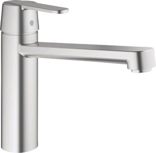 GROHE GET KEUKENMENGKRAAN EENGREEPS 200MM HOOGTE 171MM HOOGTE KRAANMOND 221MM VOORSPRONG UITLOOP MEDIUM DRAAIBAAR SUPERSTEEL 