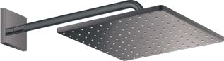 GROHE RAINSHOWER HOOFDDOUCHESET: HOOFDDOUCHE 310 VIERKANT MET DOUCHEARM WANDMONTAGE 42.2CM MET 1 STRAALSOORT HARD GRAPHITE 