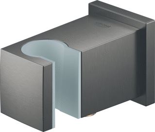 GROHE EUPHORIA CUBE WANDAANSLUITBOCHT MET WANDHOUDER BRUSHED HARD GRAPHITE 