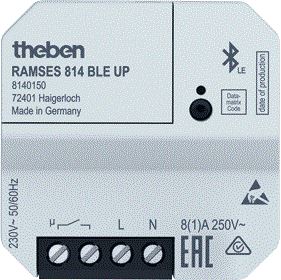 THEBEN RAMSES 814 BLE UP DIGITALE KLOKTHERMOSTAAT VOOR INBOUWMONTAGE WEEKPROGRAMMA APP-BEDIEN