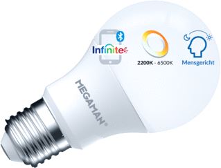 MEGAMAN LED-LAMP LED INFINITE A60 7W 810LM BLUETOOTH SMARTLIGHTING TUNABLE WHITE 